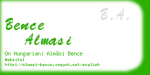 bence almasi business card